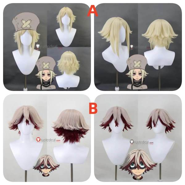Cleaner Eishia Fu Orostor Blonde Red Styled Cosplay Wig