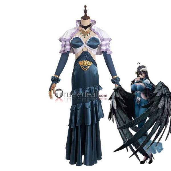 Overlord Season 4 Albedo Blue Dress Cosplay Costume 2