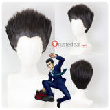 Hunter x Hunter Zeno Zoldyck Leorio PaladiKnight Black Silver Styled Cosplay Wig