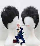 Hunter x Hunter Zeno Zoldyck Leorio PaladiKnight Black Silver Styled Cosplay Wig