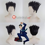 Hunter x Hunter Zeno Zoldyck Leorio PaladiKnight Black Silver Styled Cosplay Wig