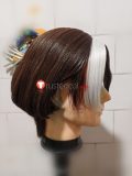 Final Fantasy XIV Emet-Selch Solus zos Galvus Hades Brown Silver Styled Cosplay Wig