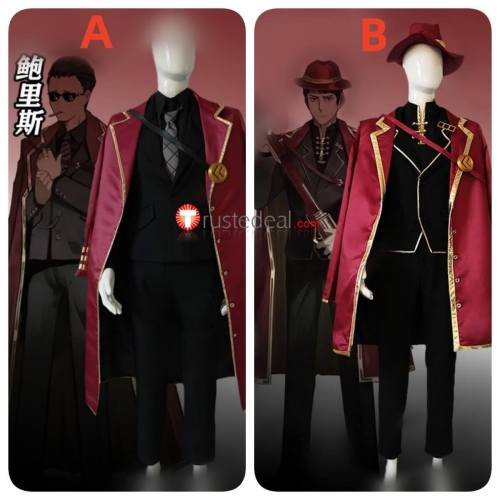Library Of Ruina Thumb Capo Boris Stern Soldato Red Black Uniform Cosplay Costume