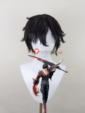 Commission Code Vein Louis Amamiya Black Dark Brown Styled Cosplay Wig