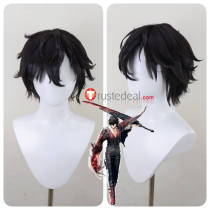Commission Code Vein Louis Amamiya Black Dark Brown Styled Cosplay Wig