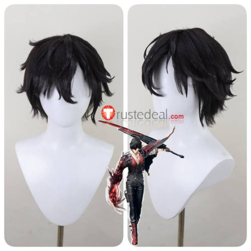 Commission Code Vein Louis Amamiya Black Dark Brown Styled Cosplay Wig