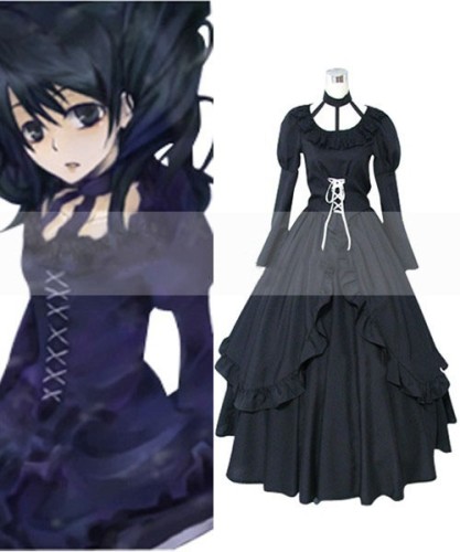 D.Gray-man Lenalee Lee Princess Black Dress Cosplay Costume