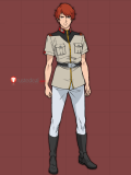 Mobile Suit Gundam Lane Aim Uniform Cosplay Costume