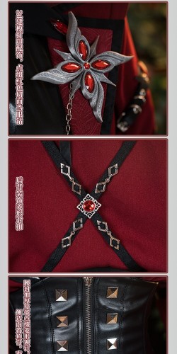 Genshin Impact Fatui Harbinger The Knave Arlecchino Hoyofair 2024 Cosplay Costume