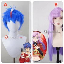 Cardfight Vanguard Divinez Nao Inabe Akina Myodo Blue Pink Purple Prestyled Cosplay Wig