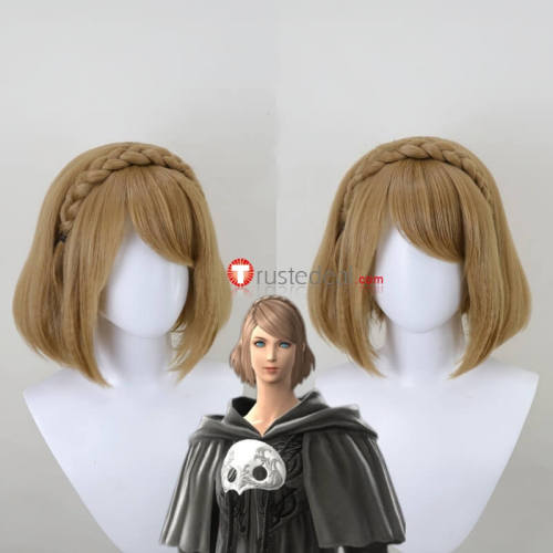 Final Fantasy XIV 14 FFXIV FF14 Zero Athena Urianger Augurelt Menphina Styled Cosplay Wig