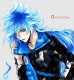 Disney Twisted-Wonderland Idia Shroud Blue Styled Cosplay Wig 90cm