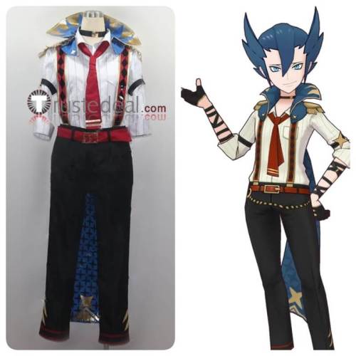 Pokemon Masters EX Grimsley Cosplay Costume