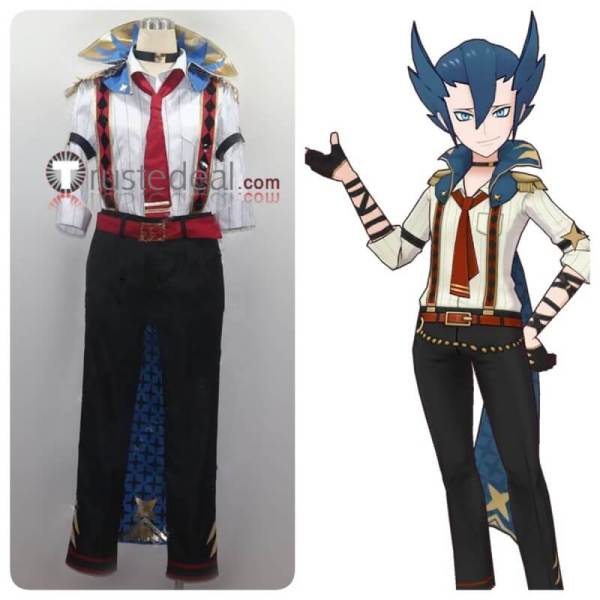 Pokemon Masters EX Grimsley Cosplay Costume