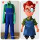 Monkey Island Wally B. Feed Cartographer Blue Green Cosplay Costume