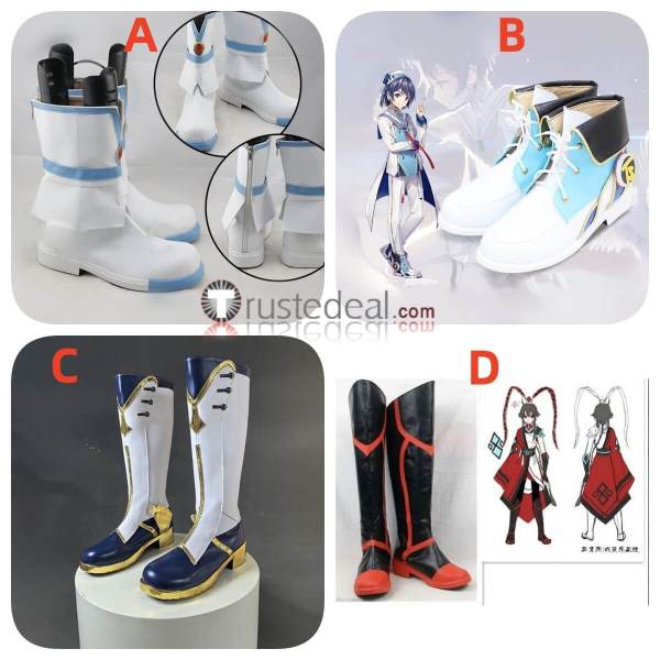 Vocaloid3 V4 Zhiyu Moke Yue Zhengling Cosplay Boots Shoes