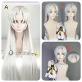 Inuyasha Sesshoumaru Silver White Lace Front Styled Cosplay Wig