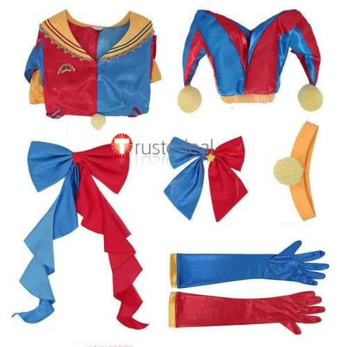 The Amazing Digital Circus Pomni Jester Clown Dress Cosplay Costume