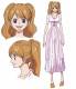One Piece Charlotte Pudding Brown Ponytails Styled Cosplay Wig 70cm