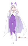Re Zero Kara Hajimeru Isekai Seikatsu Season 4 Emilia Suit Cloak Natsuki Subaru Cosplay Costume
