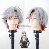 Genshin Impact Varka Illuga Xbalanque Red Grey Blonde Styled Cosplay Wig