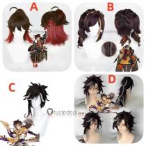 Genshin Impact Gaming Chiori Sethos Brown Red Cosplay Wig