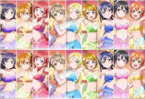 Love Live! School Idol Project Mermaid Festa Honoka Kousaka Kotori Minami Umi Sonoda Eli Ayase  Nozomi Tojo Maki Nishikino Rin Hoshizora Hanayo Koizumi Nico Yazawa Cosplay Costume