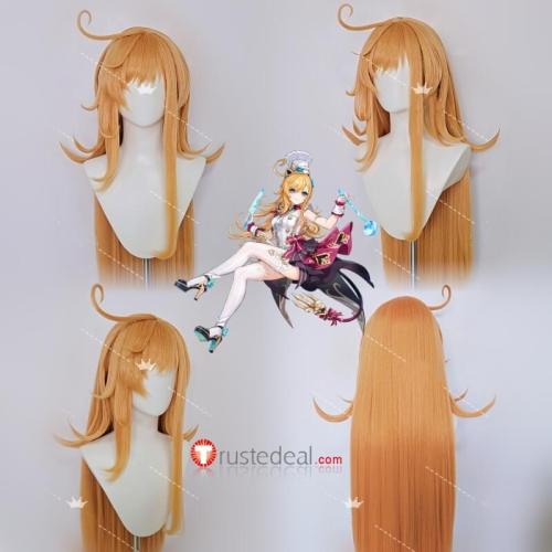Genshin Impact Illuga Zibai Escoffier Alice Silver Blonde Gray Styled Cosplay Wig