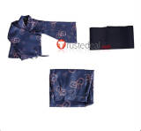 Limbus Company Kid Young Araya Blue Kimono Cosplay Costume