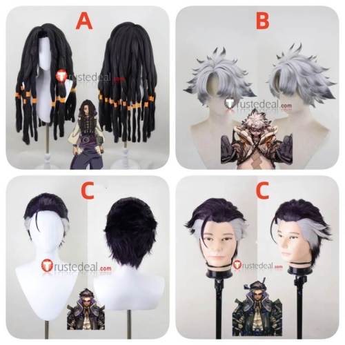 Gachiakuta Jabber Wonger Zodyl Typhon Rudo Surebrec Black Purple Silver Green Styled Cosplay Wig