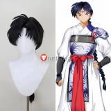 Inuyasha Shichinintai Bankotsu Miroku Black Styled Cosplay Wig