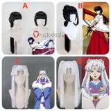 Inuyasha Kagome Higurashi Kikyo Sesshoumaru Okasa Long Black Silver White Styled Cosplay Wig