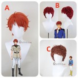 Mobile Suit Gundam Amuro Ray Lane Aim Red Brown Styled Cosplay Wig