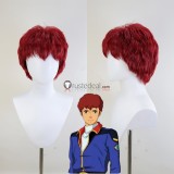 Mobile Suit Gundam Amuro Ray Lane Aim Red Brown Styled Cosplay Wig