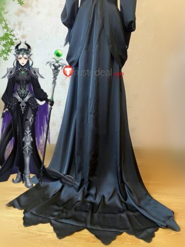 Disney Twisted-Wonderland Maleanor Draconia Black Cosplay Costume