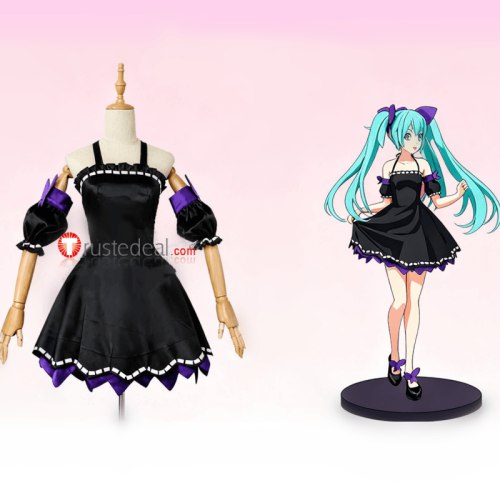 Vocaloid Project Diva F Miku Innocent Butterfly Hatsune Miku Black Cosplay Costume