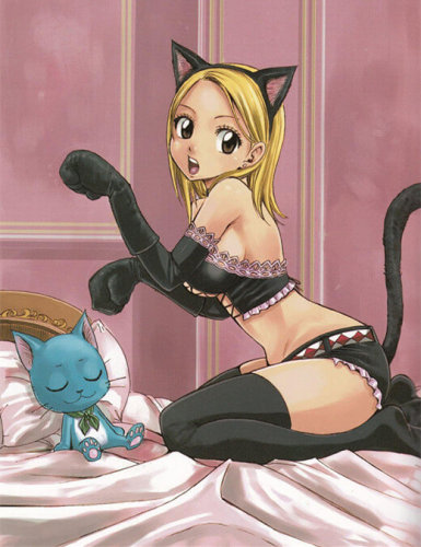Fairy Tail OVA Lucy Heartfilia Cat Neko Cosplay Costume