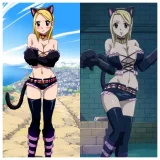 Fairy Tail OVA Lucy Heartfilia Cat Neko Cosplay Costume