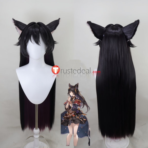 Commission Granblue Fantasy Nier Black Purple Styled Cosplay Wig