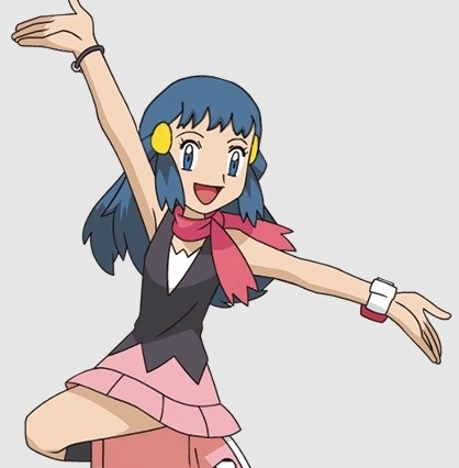 Pokemon Dawn Blue Black Styled Cosplay Wig
