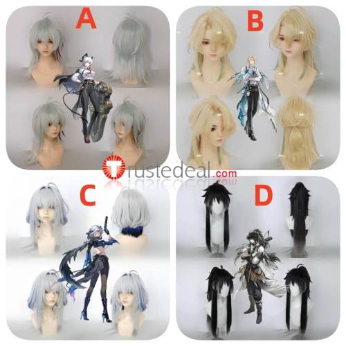 Wuthering Waves WuWa Luuk Herssen Galbrena Qiuyuan Zani Gray Blonde Styled Cosplay Wig