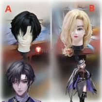 Path to Nowhere Cassian Langley Blonde Black Prestyled Cosplay Wig