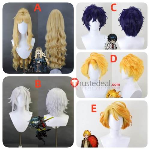 Limbus Company Hohenheim Sancho Ezra Heishou Pack Faust Silver Blonde Blue Styled Cosplay Wig