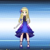 Pokemon Sun Moon Masters EX Lillie Purple Dress Cosplay Costume