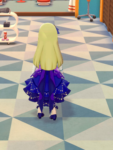 Pokemon Sun Moon Masters EX Lillie Purple Dress Cosplay Costume