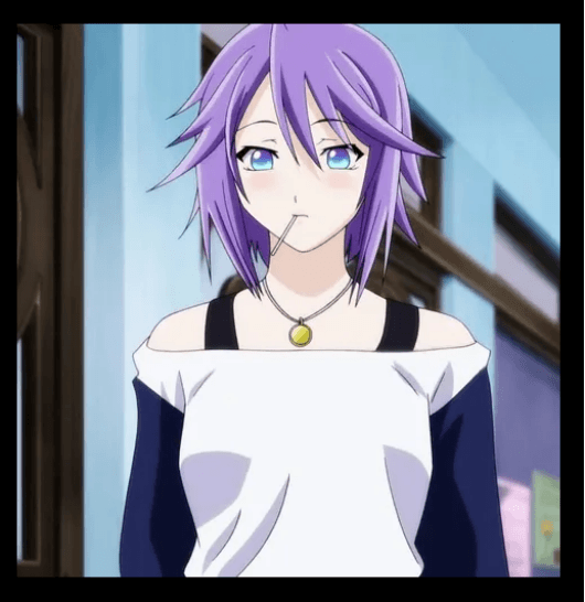 Rosario and Vampire Mizore Shirayuki Purple Styled Cosplay Wig