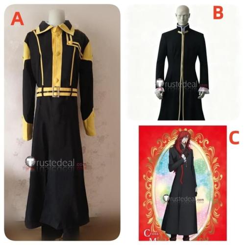D.Gray-Man General Cross Marian Black Gown Cosplay Costume