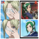 Tsukuyo Tama Green Styled Cosplay Wig