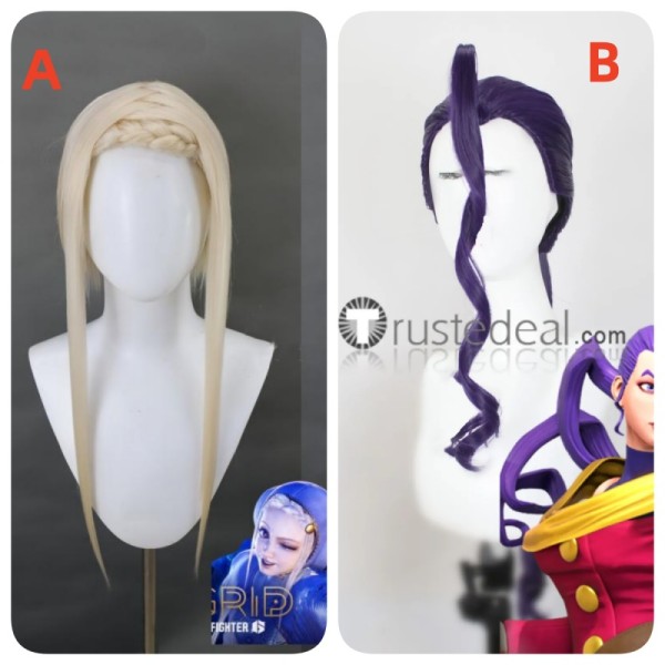 Street Fighter Rose Ingrid Blodne Purple Styled Cosplay Wig