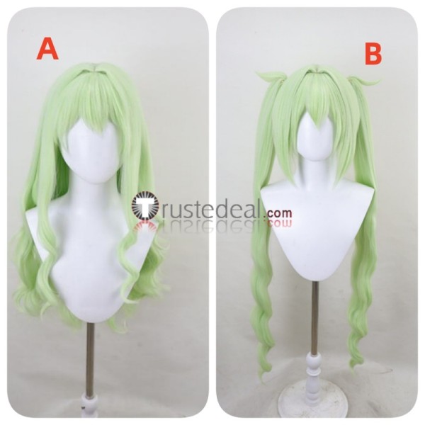 Blue Archive Highlander Railroad Academy Central Control Center Twins Nozomi Hikari Tachibana Green Styled Cosplay Wig